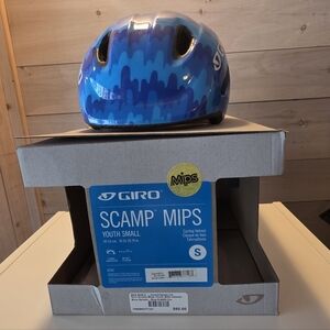 NWT Giro Scamp MIPS Youth Bike Helmet in Vibrant Blue Splash Size Small 49-53CM